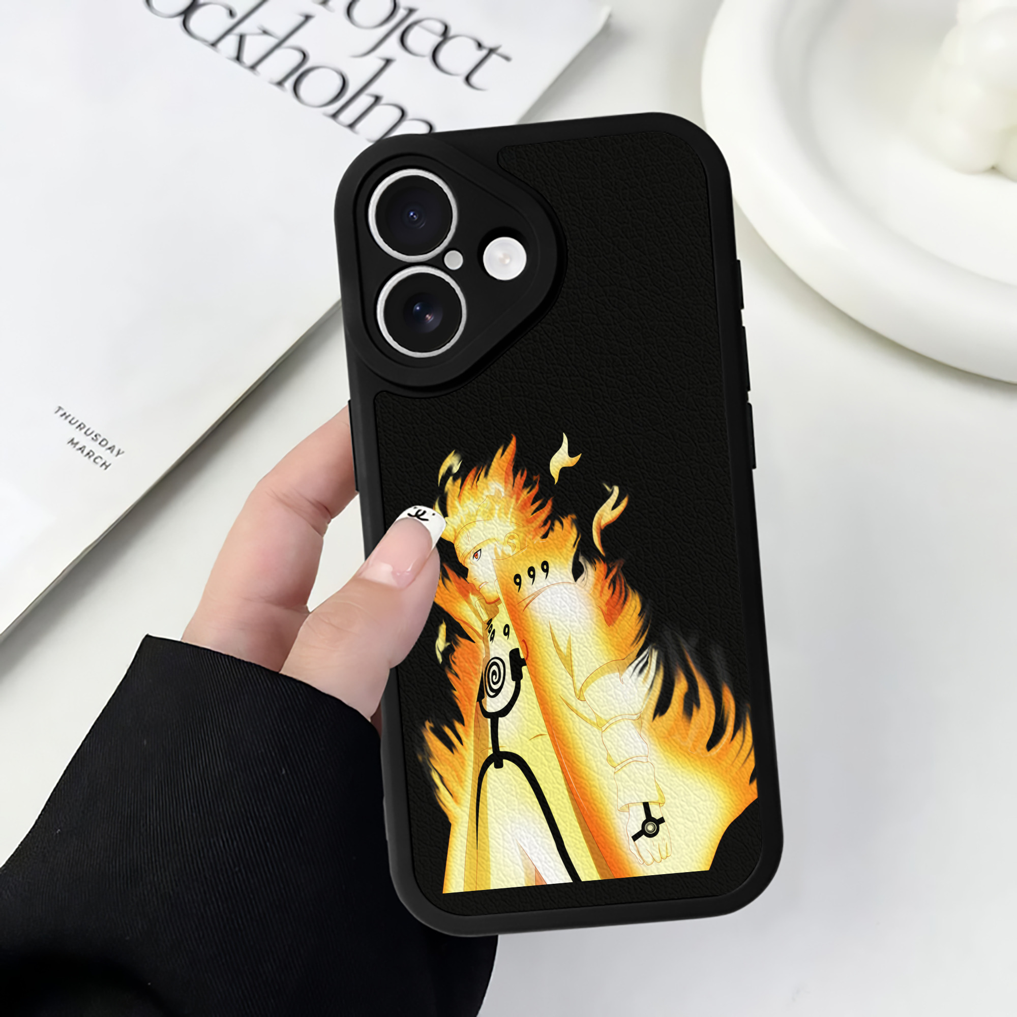 （画像用） NARUTO -ナルト- うずまき ナルト Uzumaki Naruto 【iPhone 16シリーズ対応】シリコンスマホケース（レザー調） 材質：シリコン